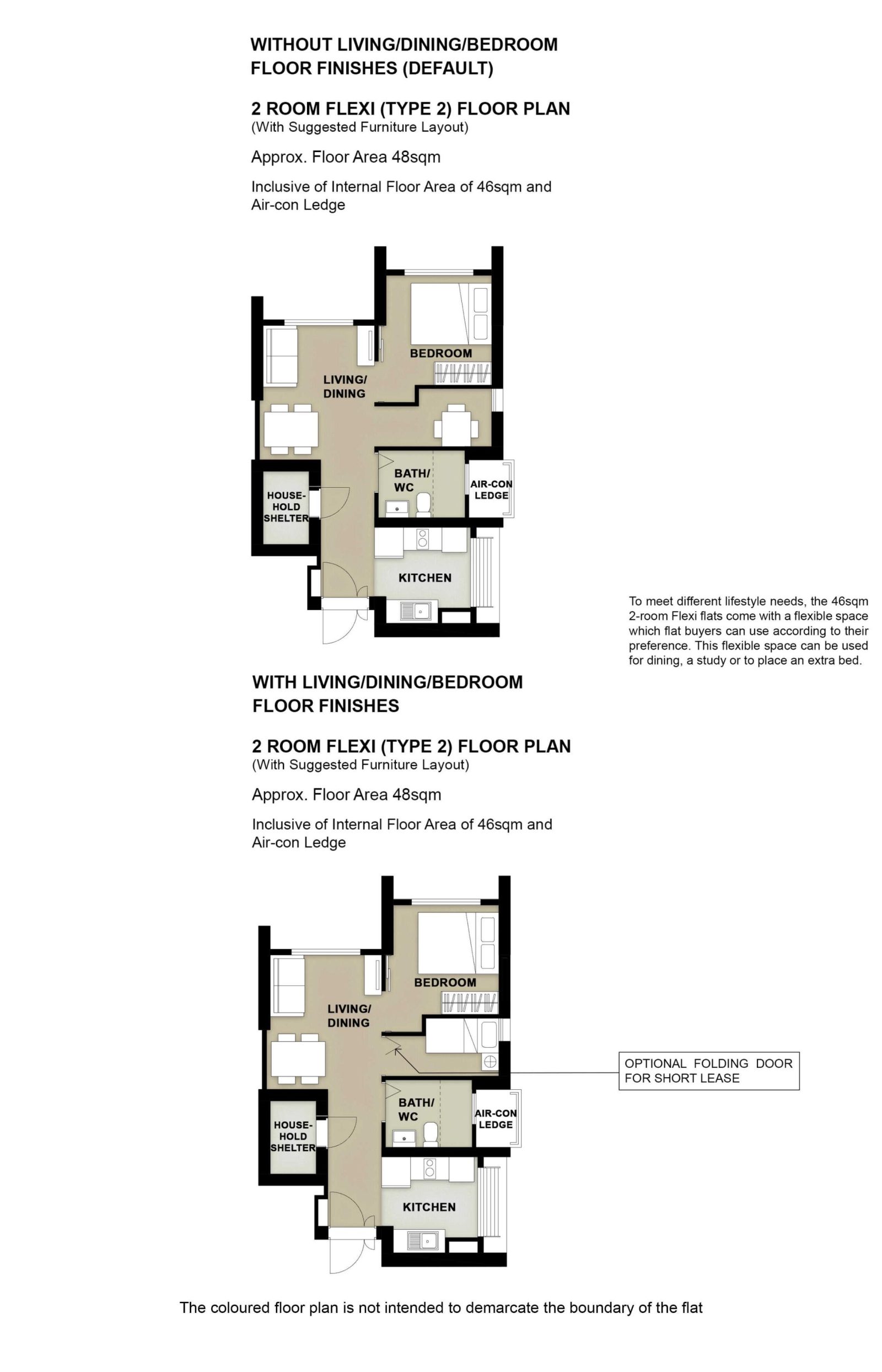 Toa Payoh Ascent 2 Room Flexi Type 2 Floor Plan