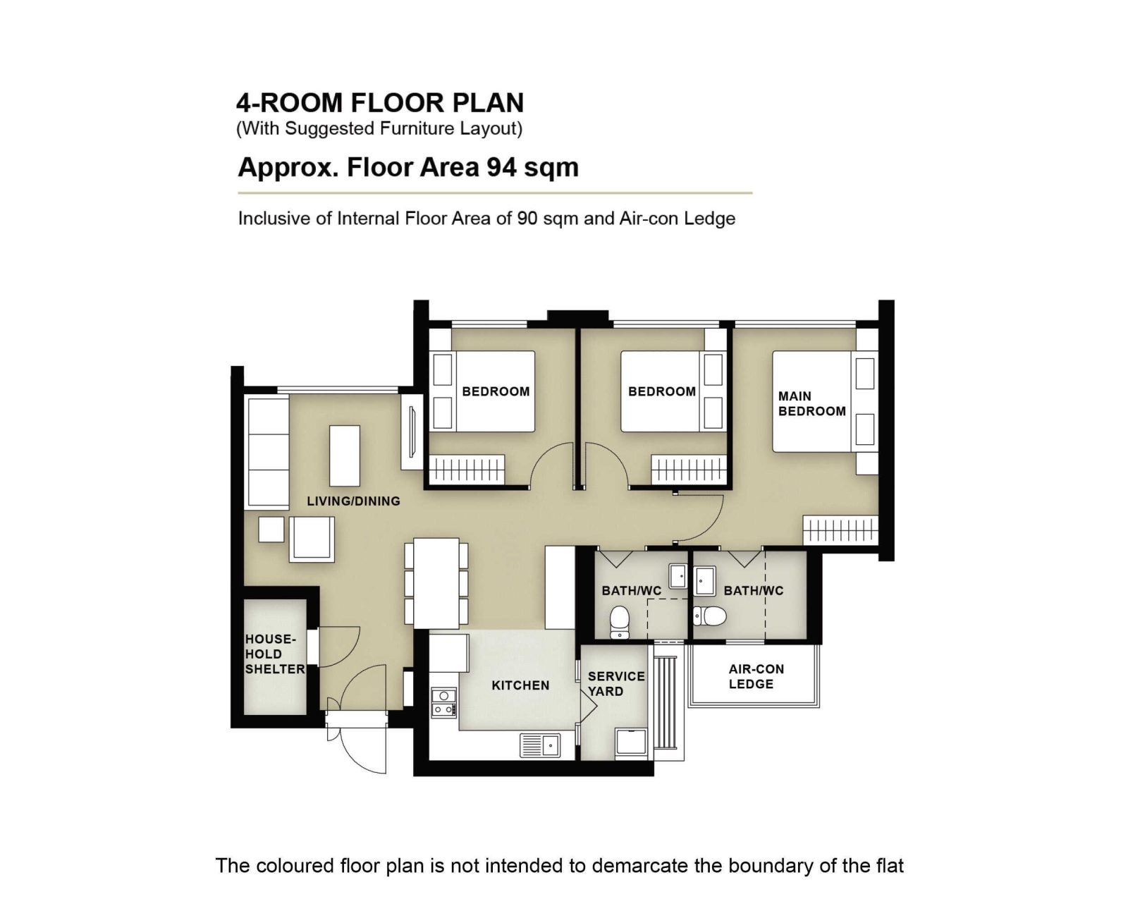 Sembawang Beacon 4 Room Floor Plan
