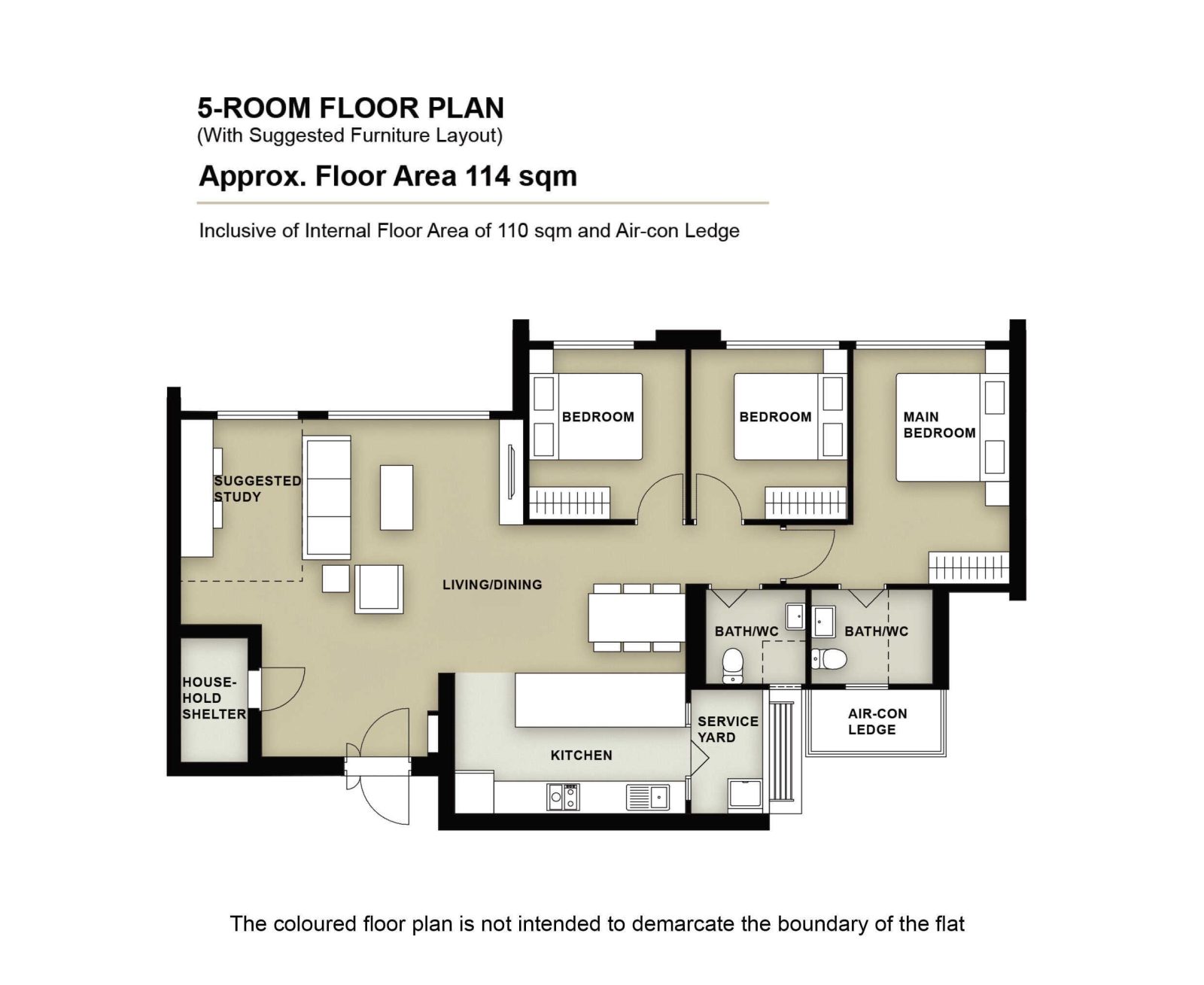 Sembawang Beacon 5 Room Floor Plan