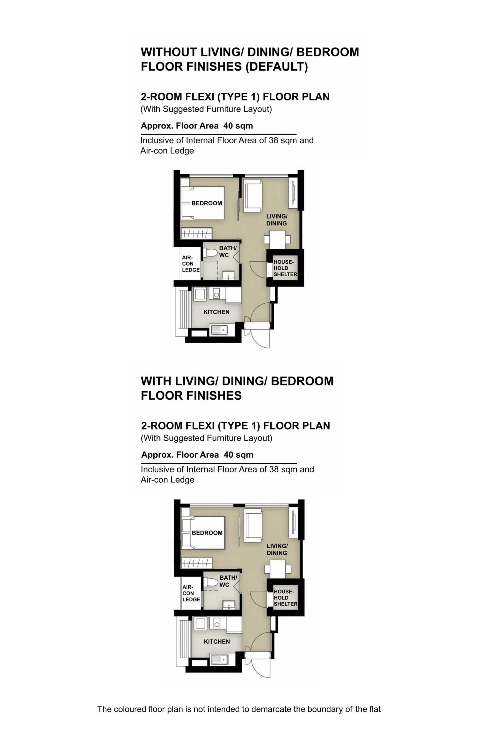 Woodlands North Grove 2 Room Flexi Type 1