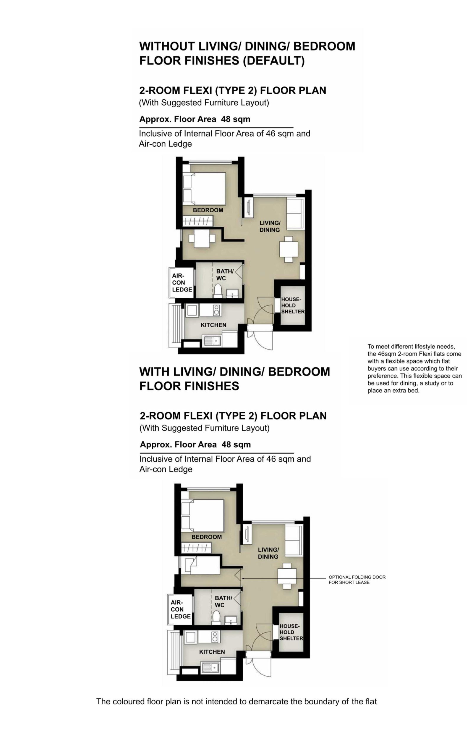 Woodlands North Grove 2 Room Flexi Type 2