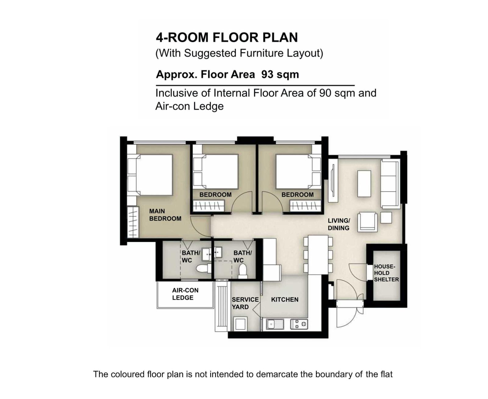 Woodlands North Grove 4 Room Plan 1