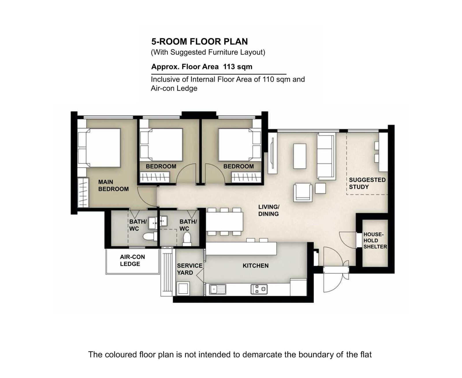 Woodlands North Grove 5 Room Plan 1