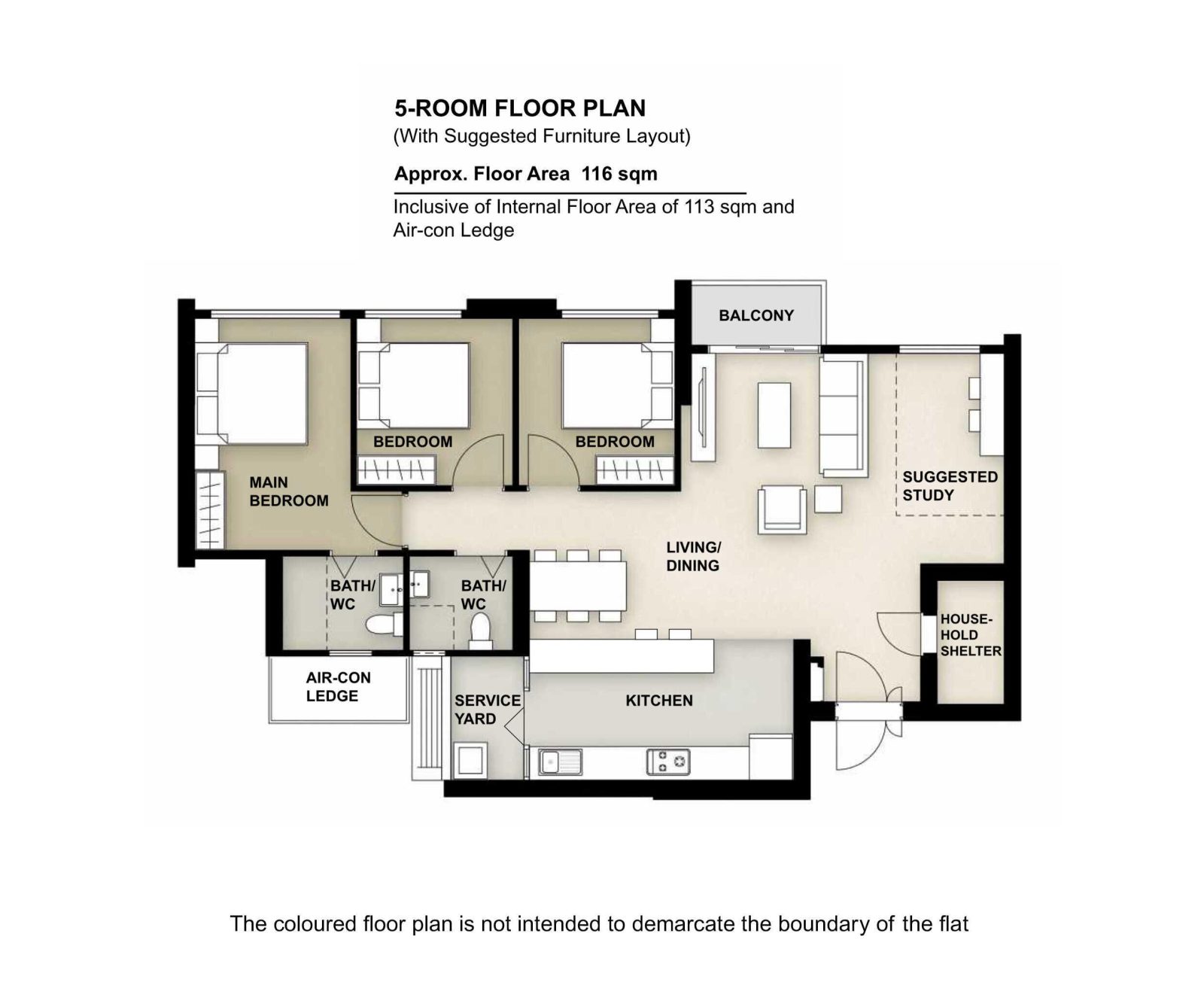 Woodlands North Grove 5 Room Plan 2
