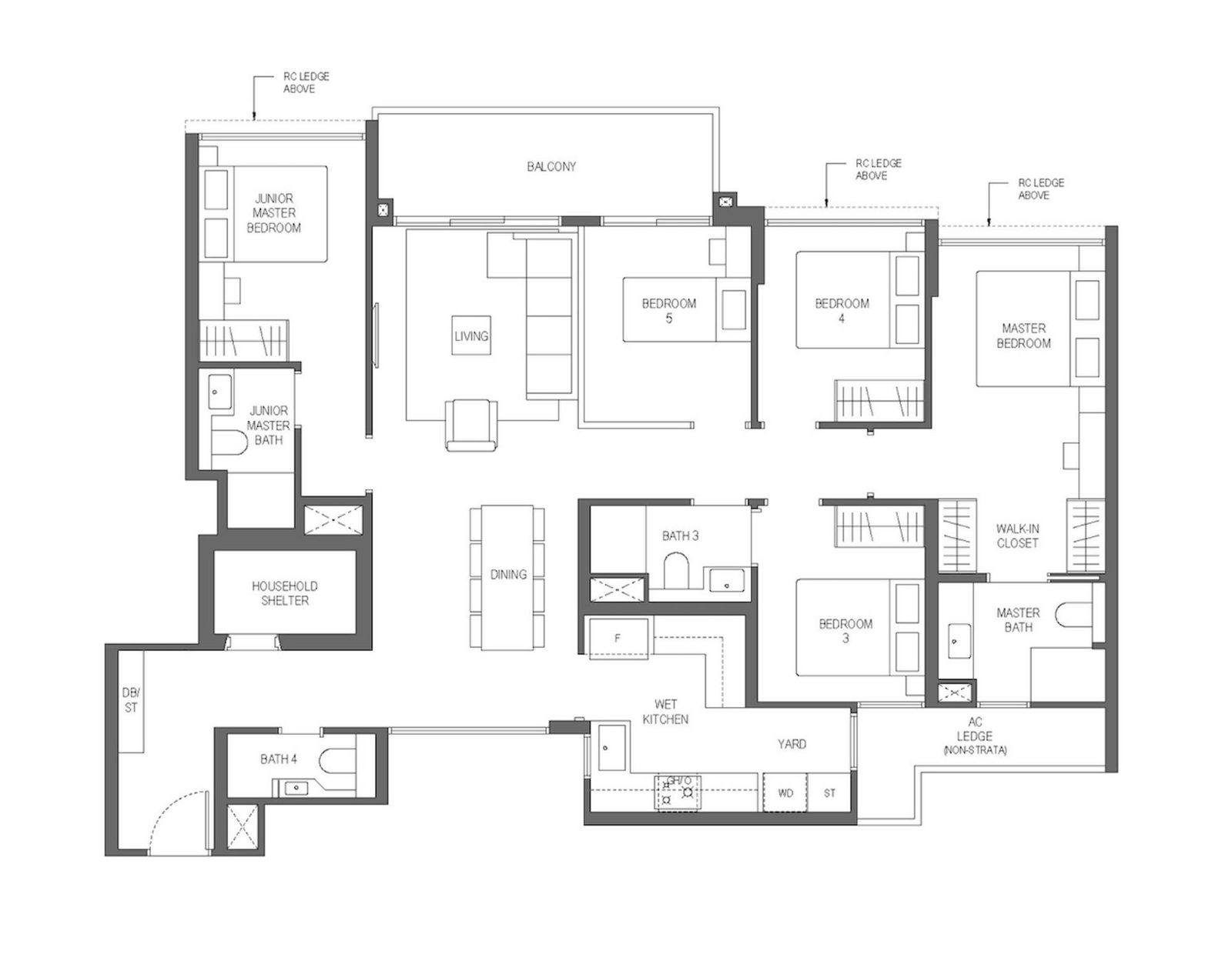 5 Bedroom Type E1
