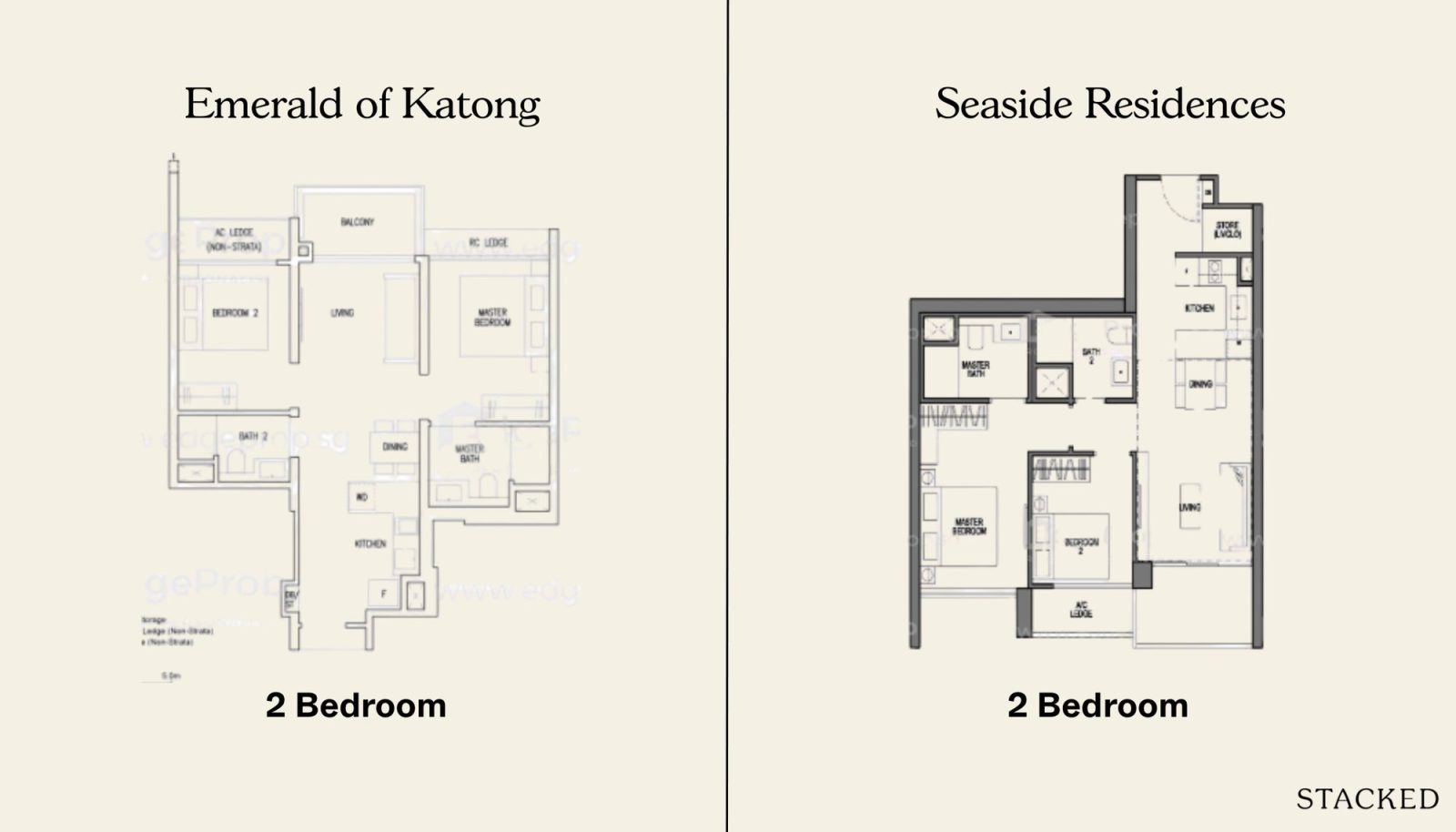 Emerald of Katong vs Seaside Residences