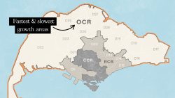 OCR districts with the fastest and slowest price growth 1