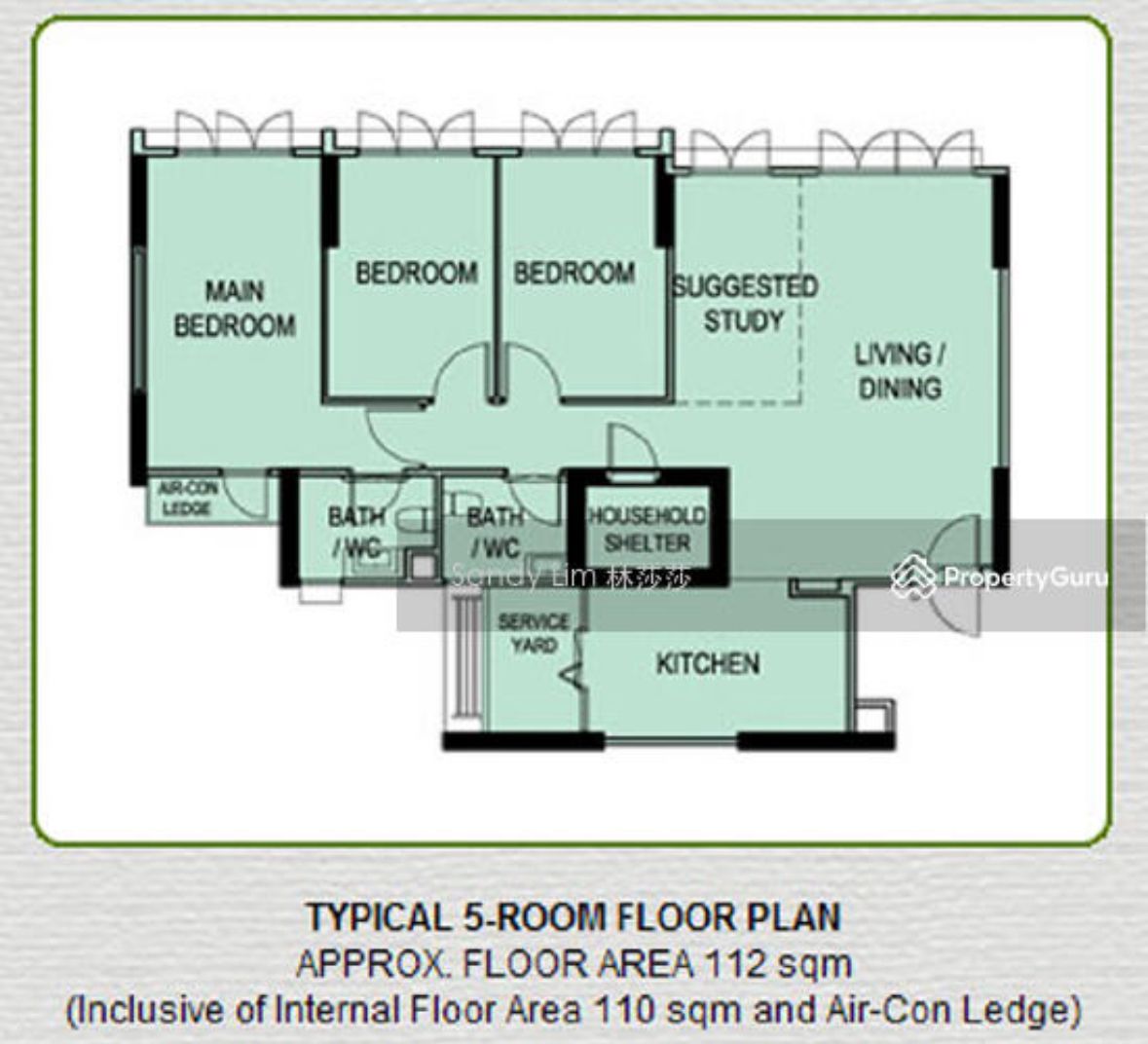 Typical 5 Room Floor Plan