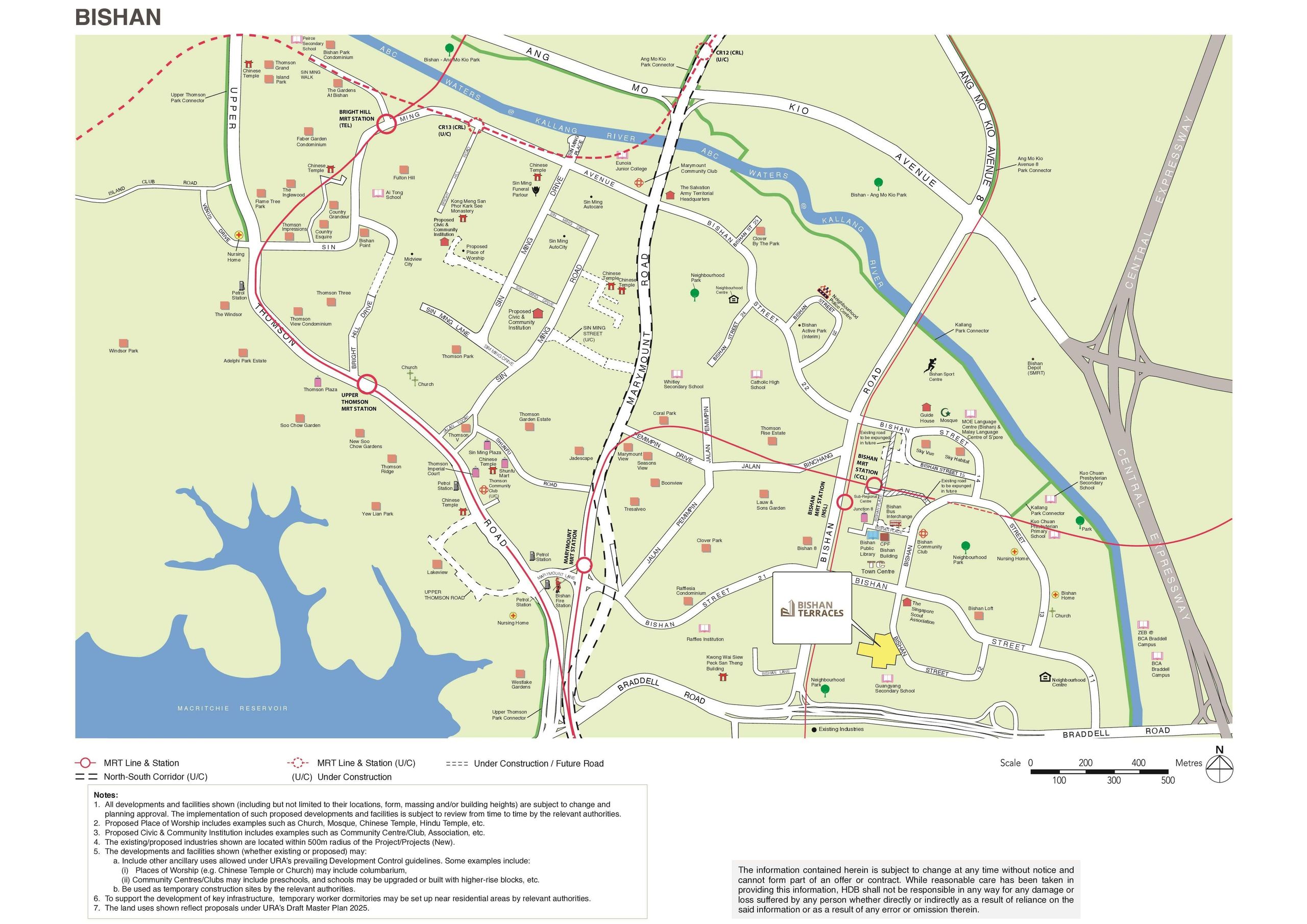 Bishan Terraces Location Map