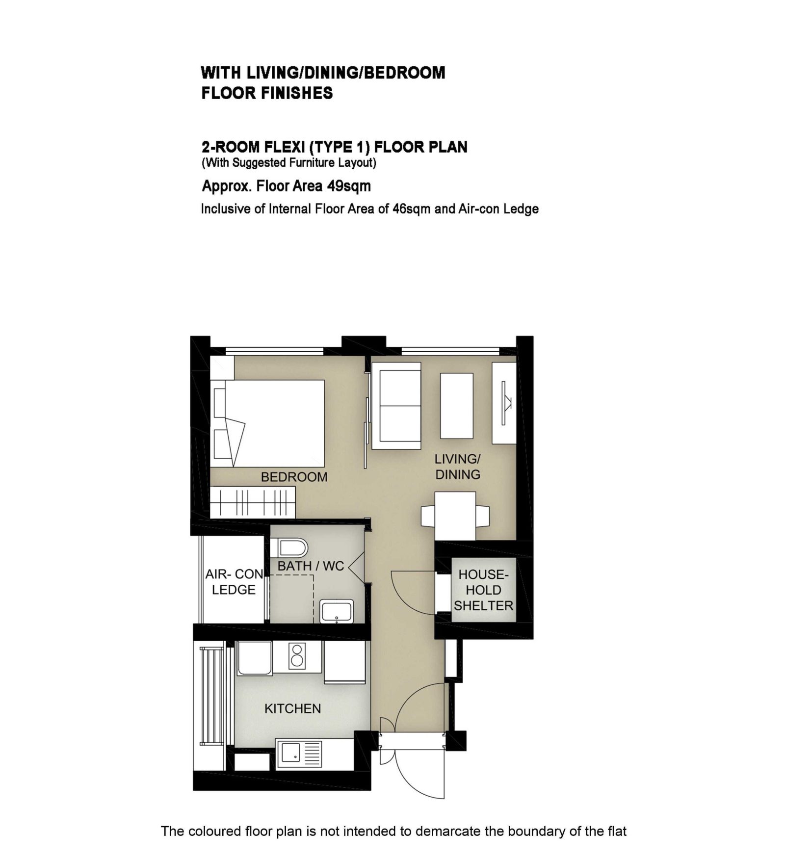 2 Room Type 1 Floor Plan 1