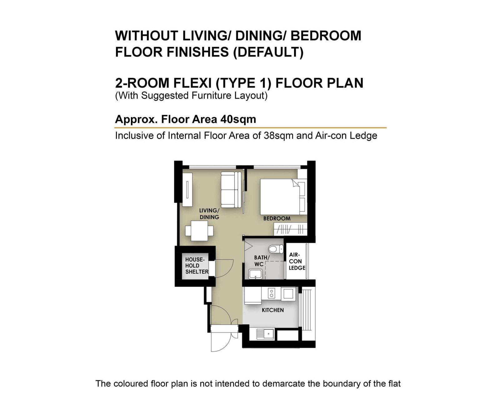 2 Room Flext Type 1 Floor Plan 1