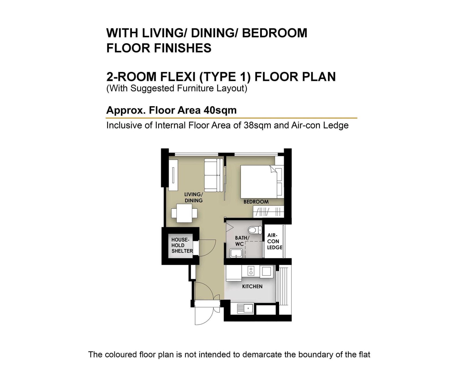 2 Room Flext Type 1 Floor Plan 2
