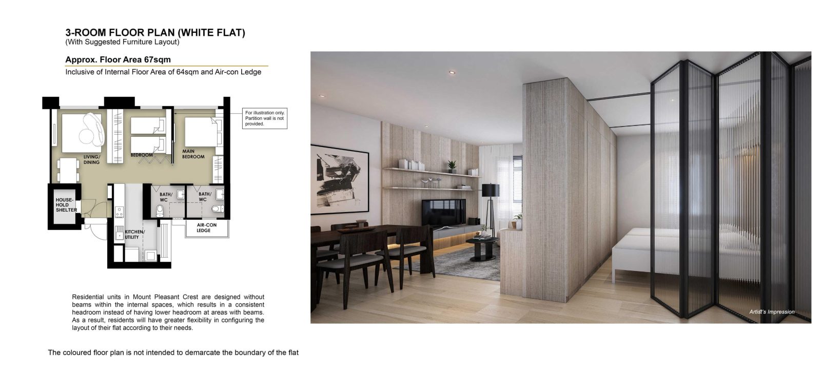 3 Room Floor Plan 2
