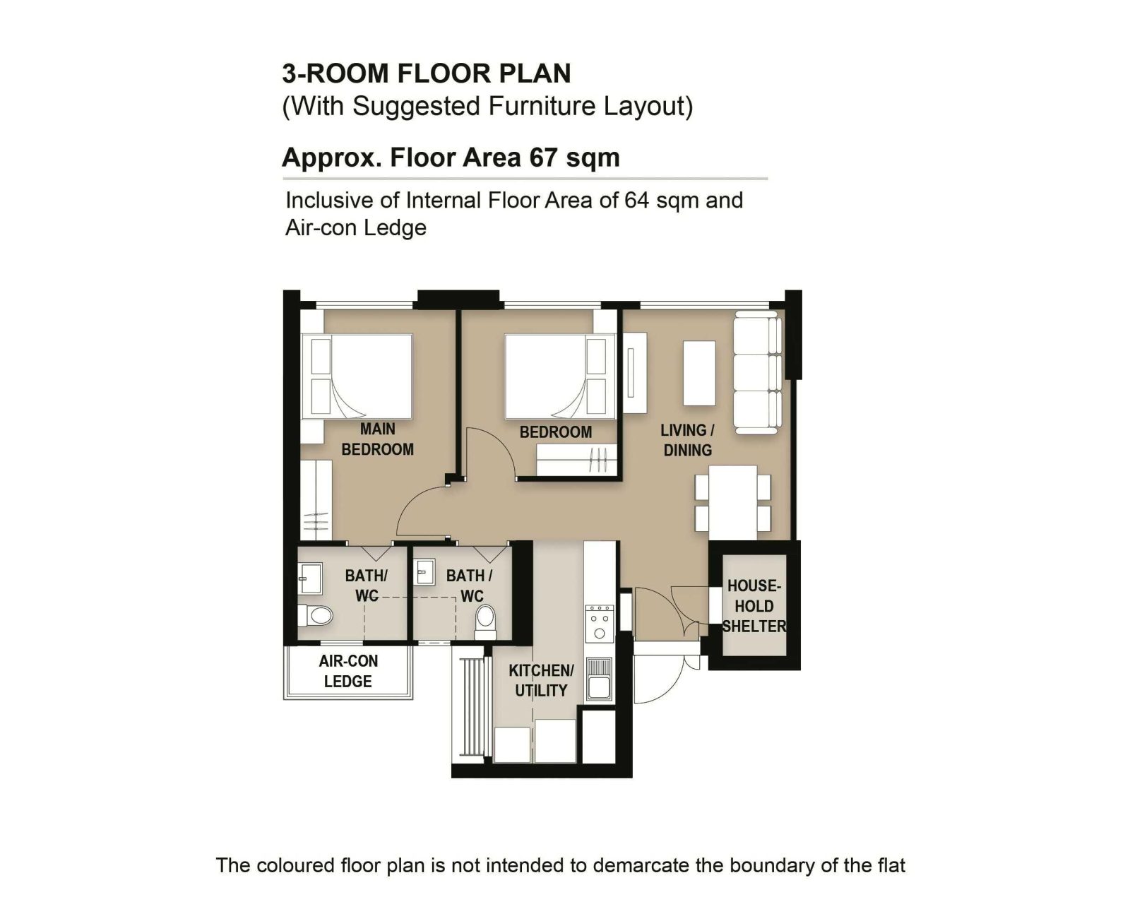 3 Room Floor Plan