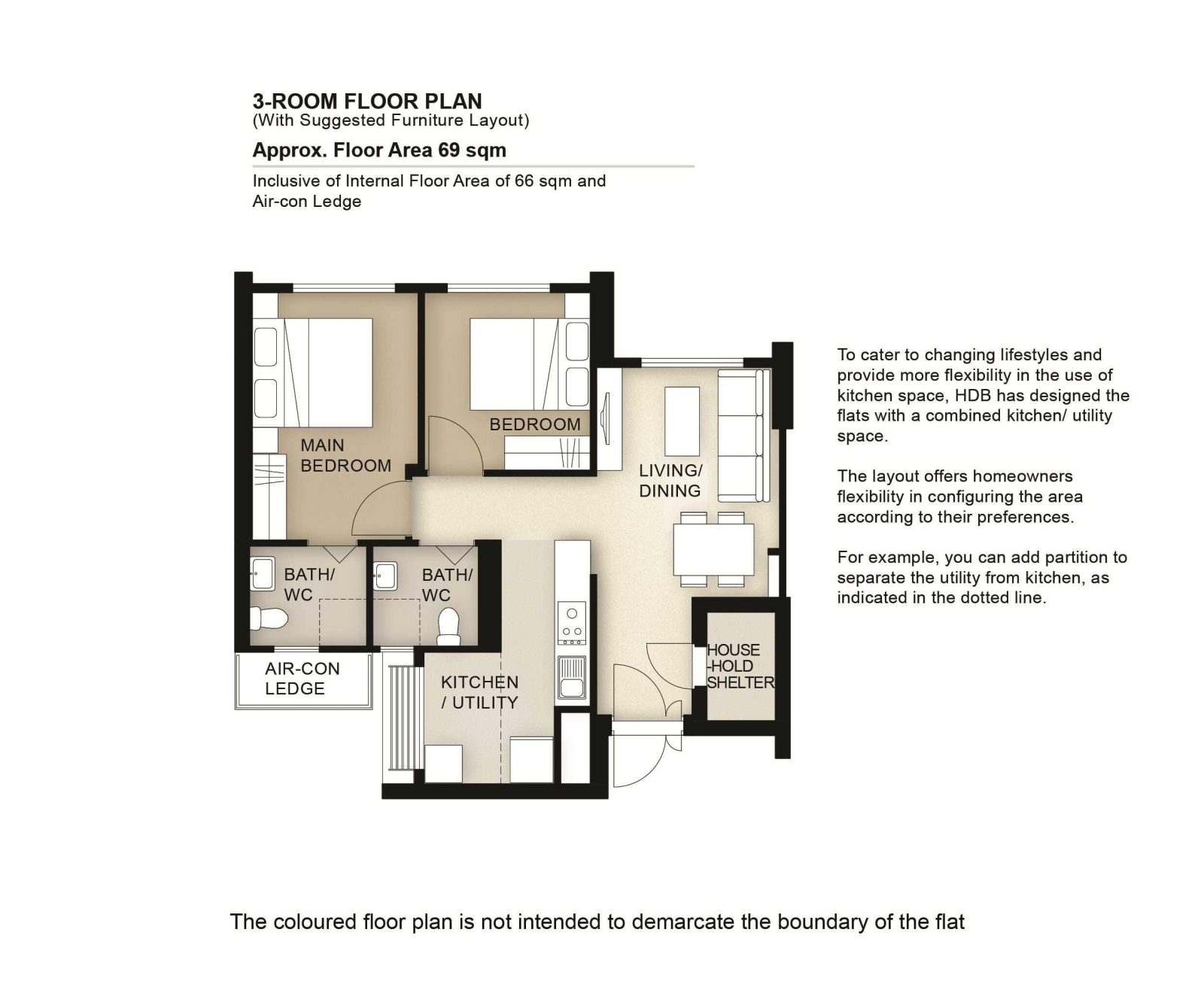 3 Room Floor Plan