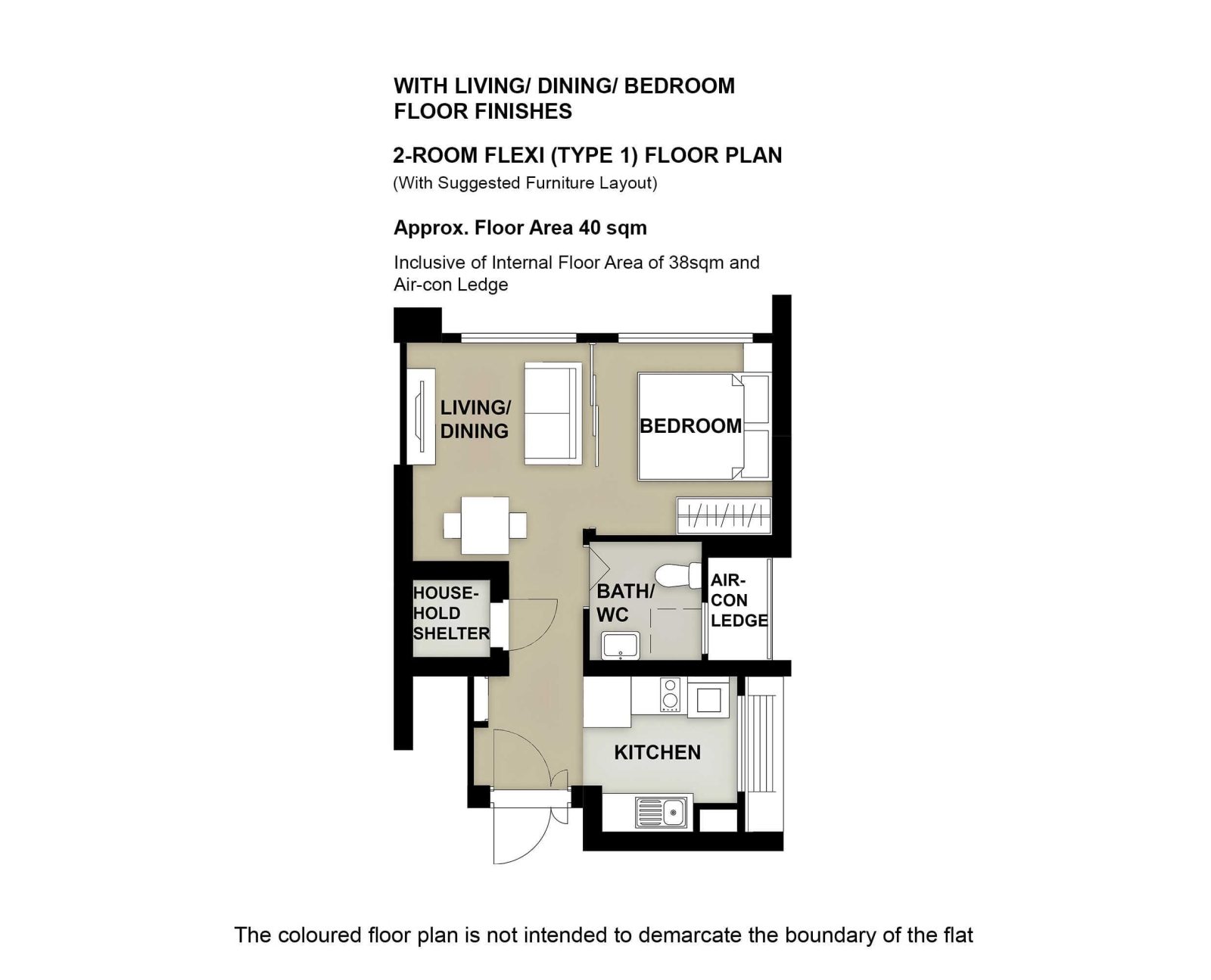 2 Room Type 1 Floor Plan 1