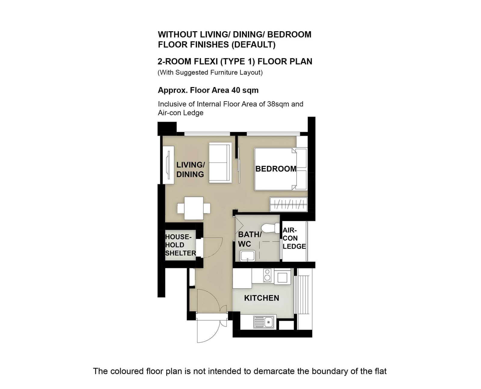 2 Room Type 1 Floor Plan