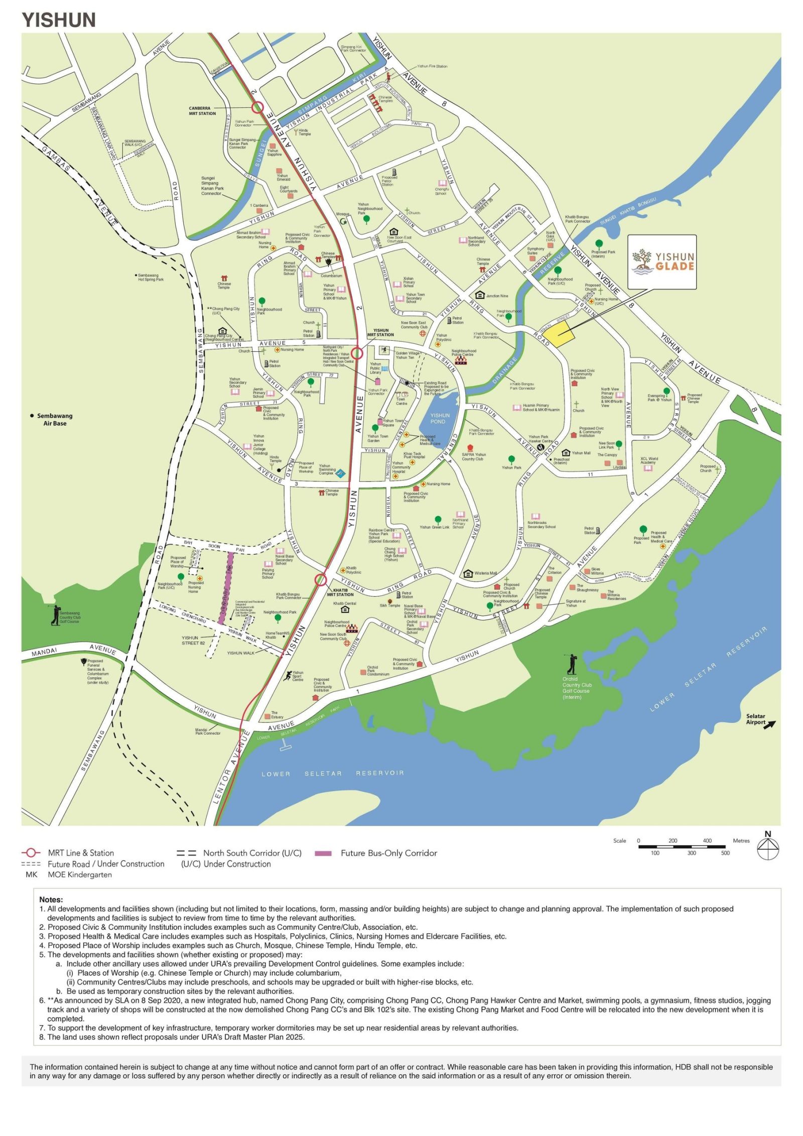 Yishun Glade Location Map