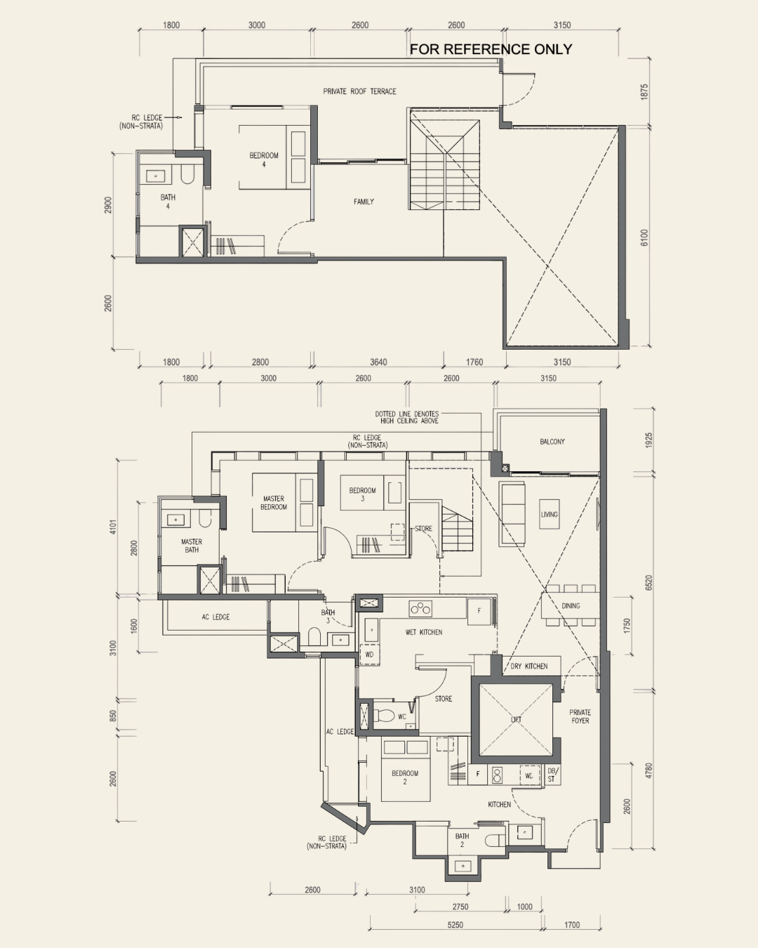 4BDR Dual Key Penthouse Floorplan 2 The LakeGarden Residences