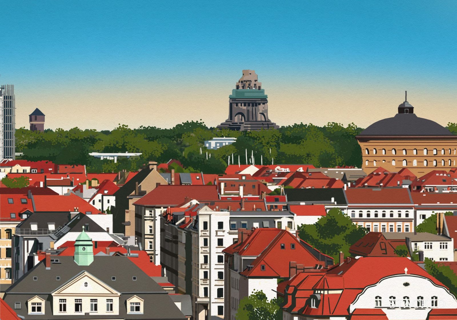 Leipzig Germany Suburban Town