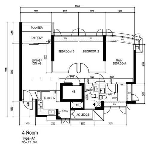 Natura Loft 4 room DBSS floor plan
