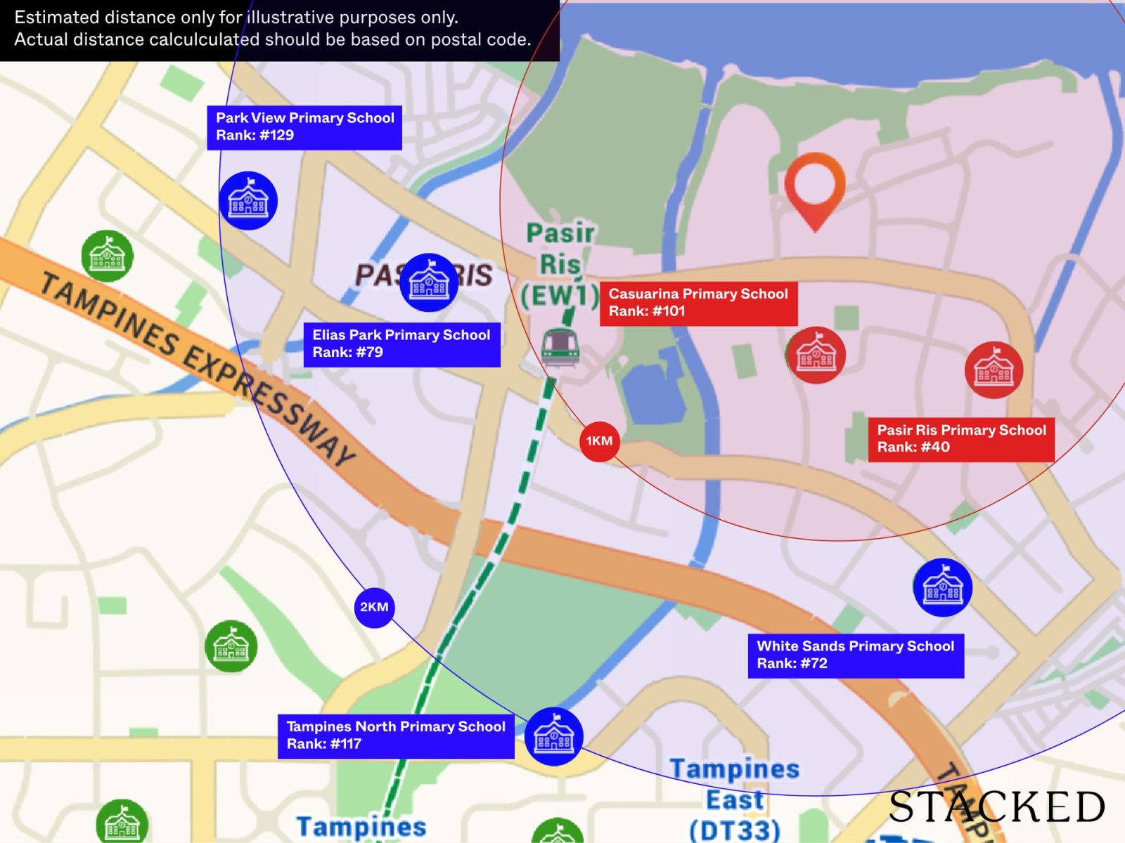 Coastal Cabana EC Schools Within 1KM