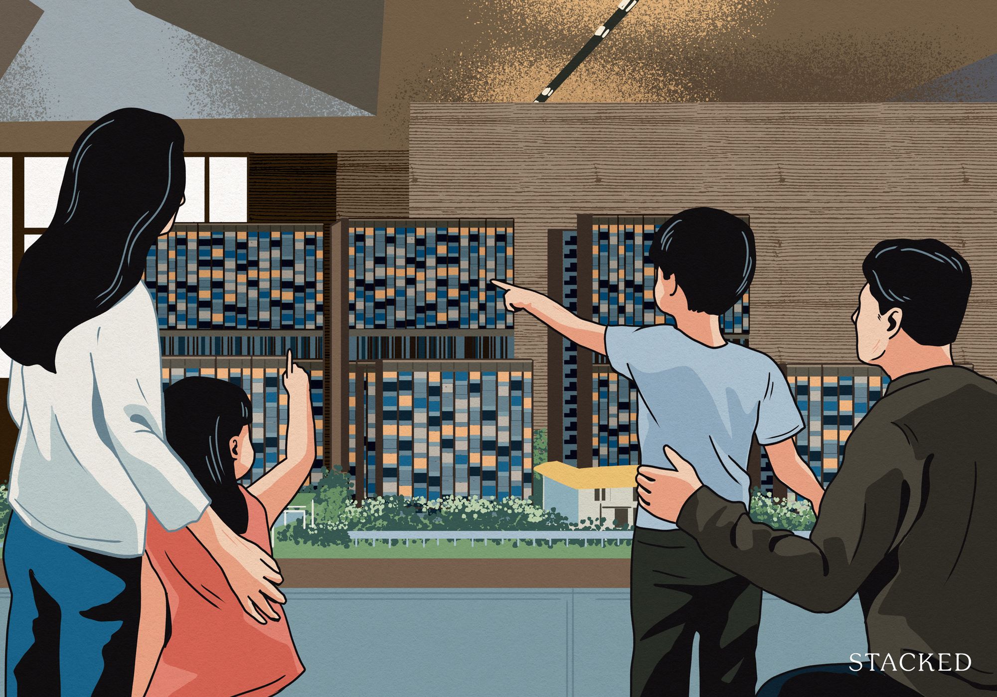 family of 4 showflat viewing