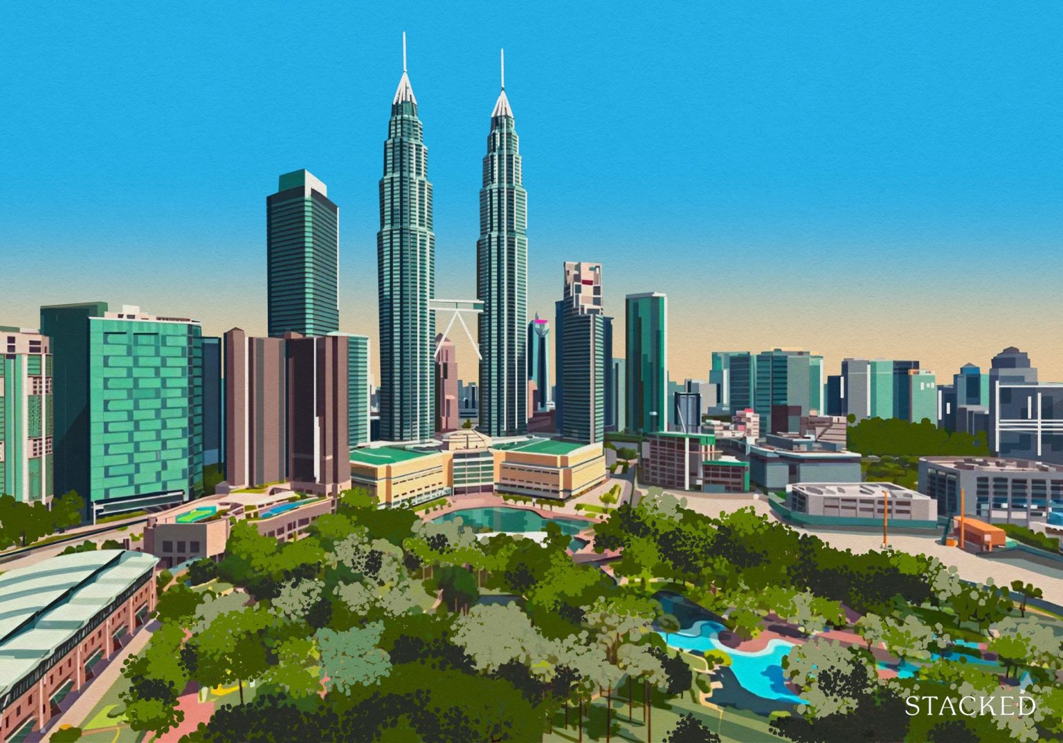 Kuala Lumpur Malaysia Skyline