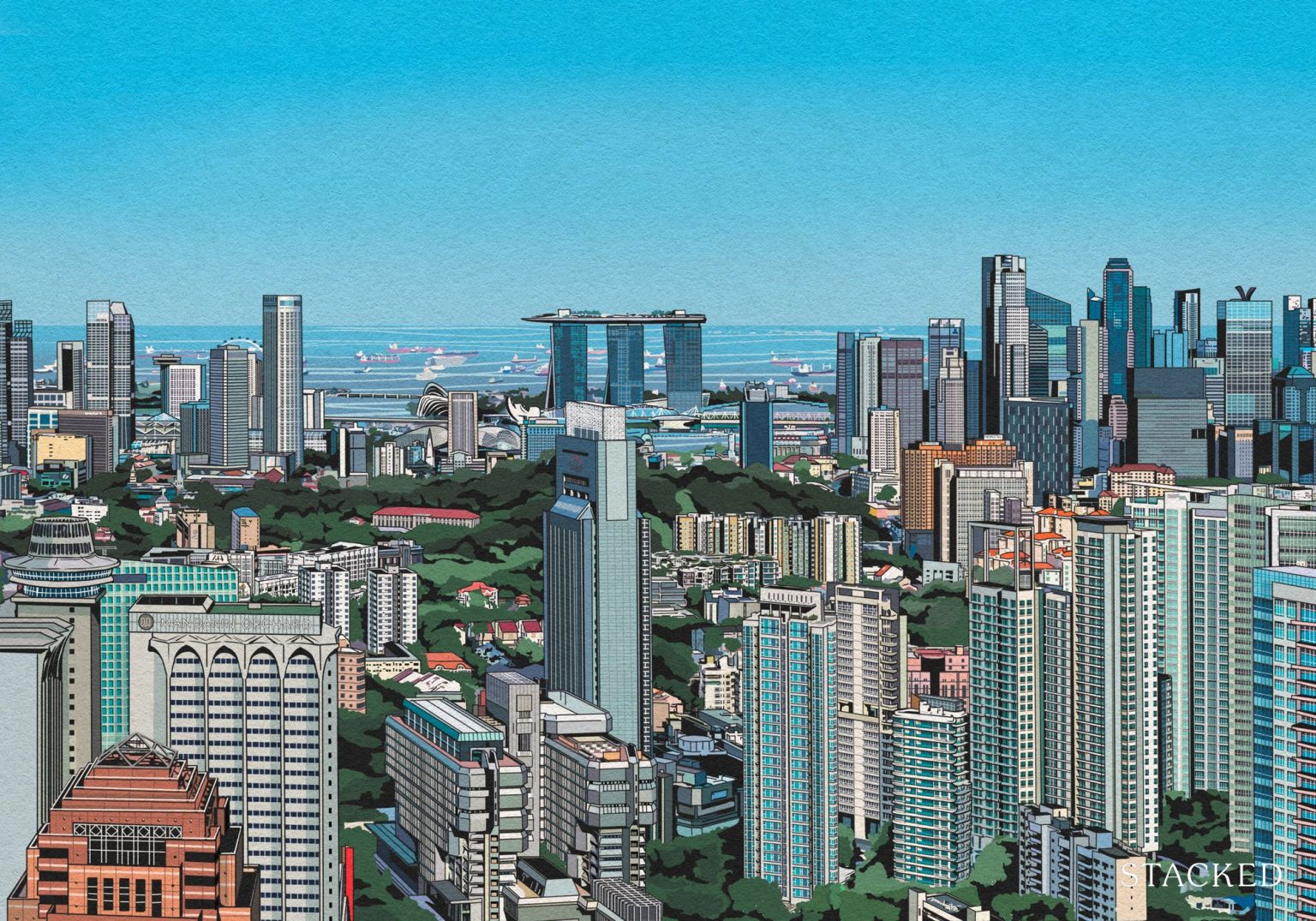 View of Singapore Skyline