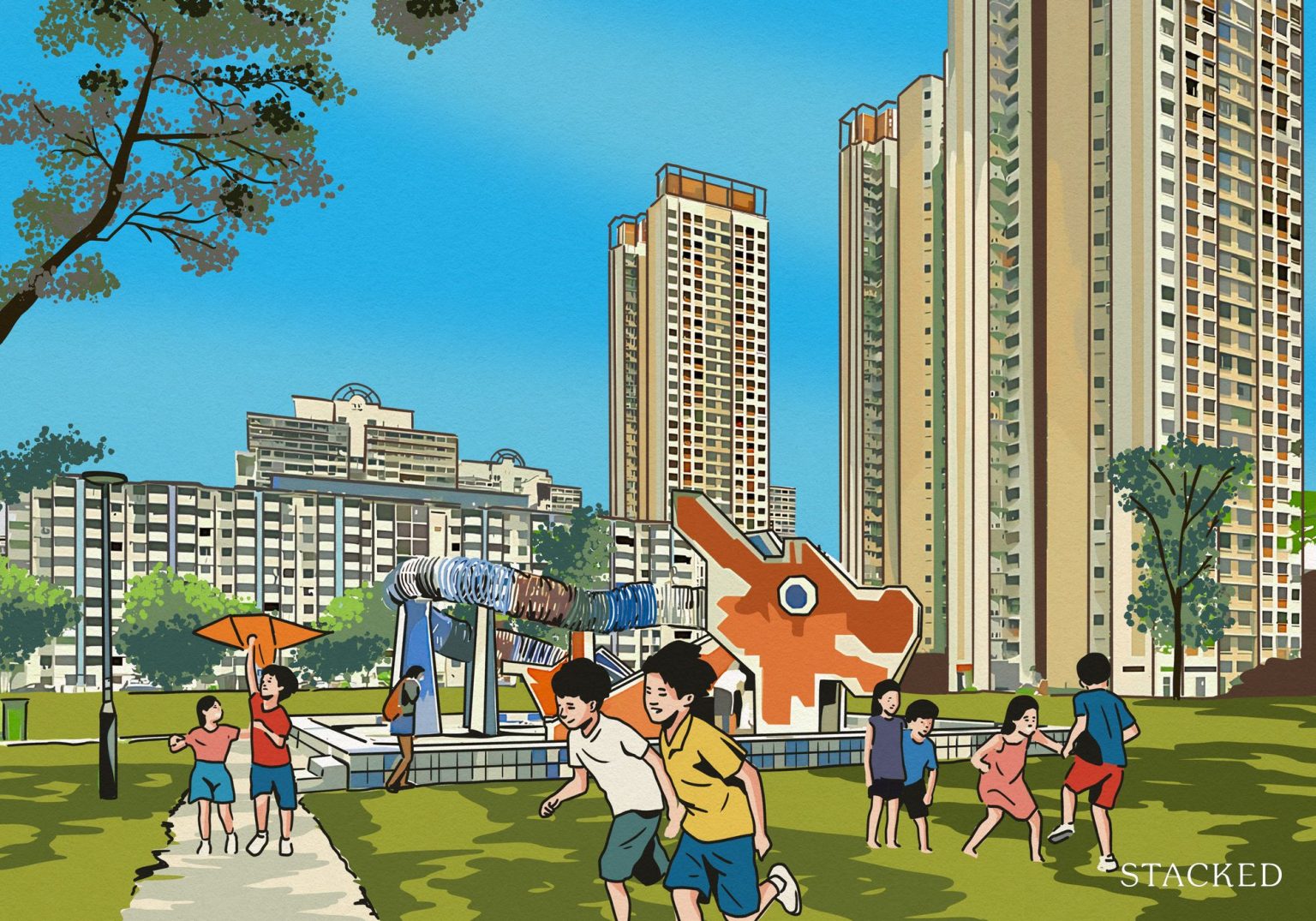 Children Playing in a Playground