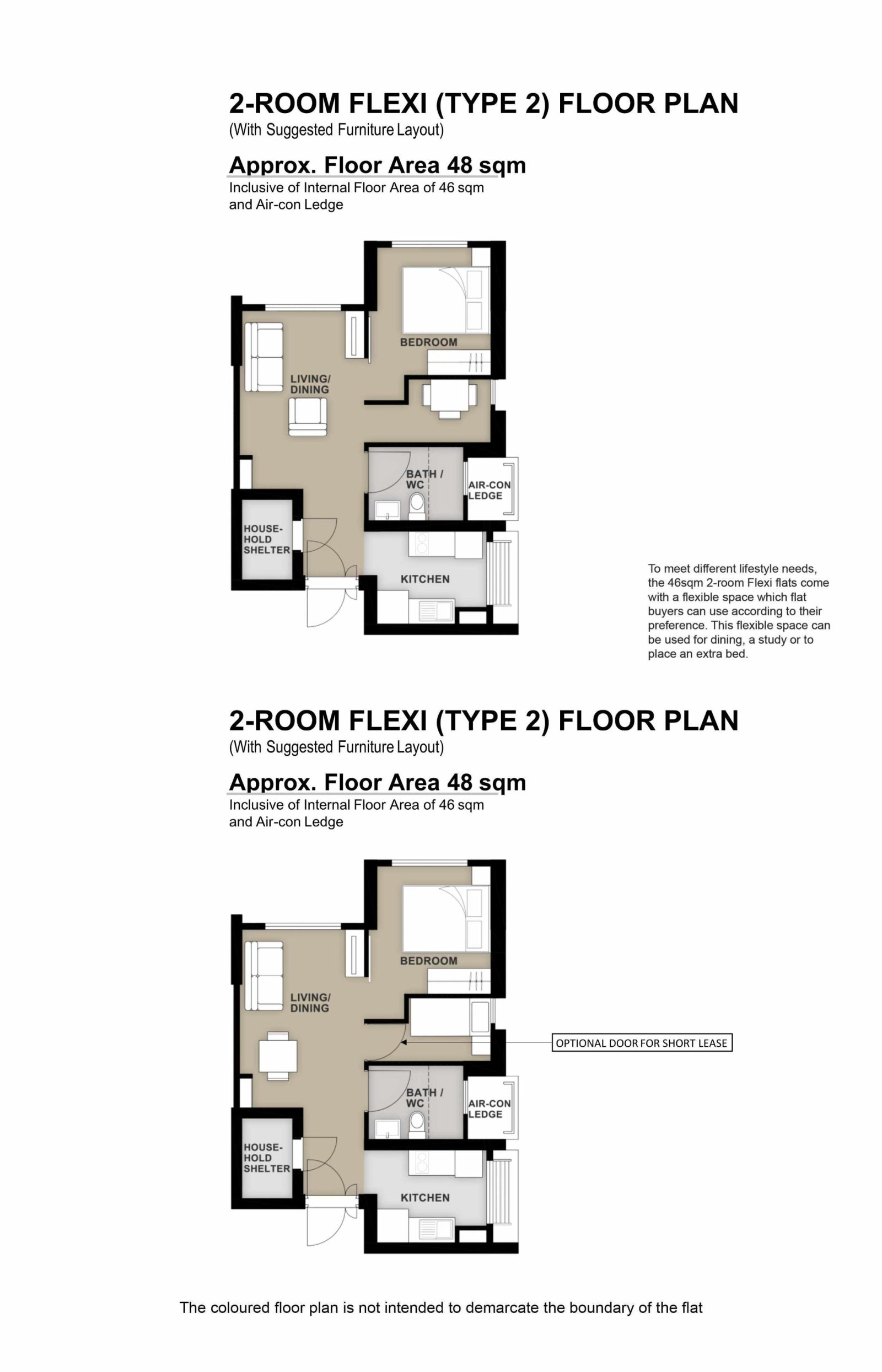 Tampines Nova 2 Room Flat Type 2 Floor Plan