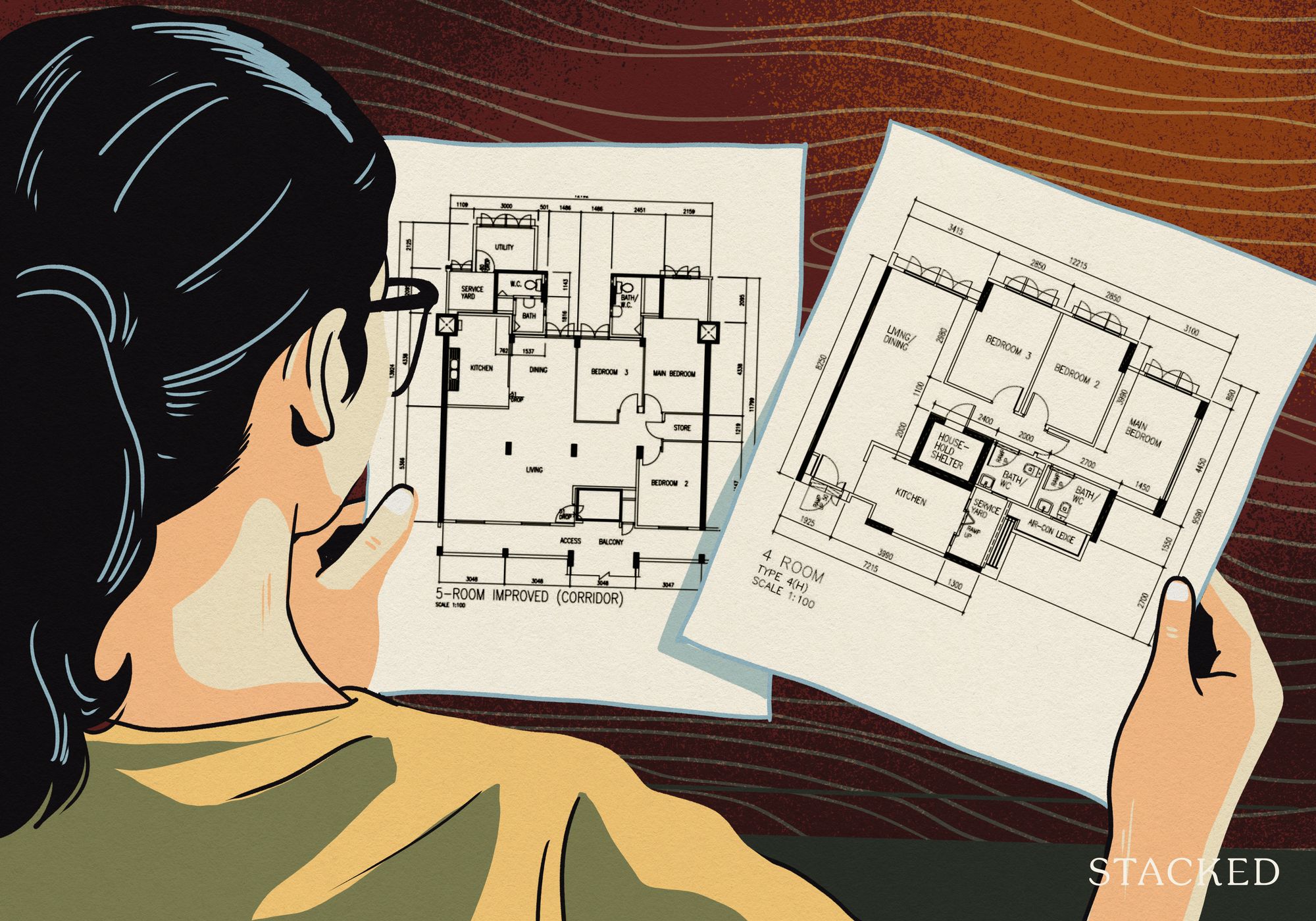 5 room flat or 4 room flat HDB