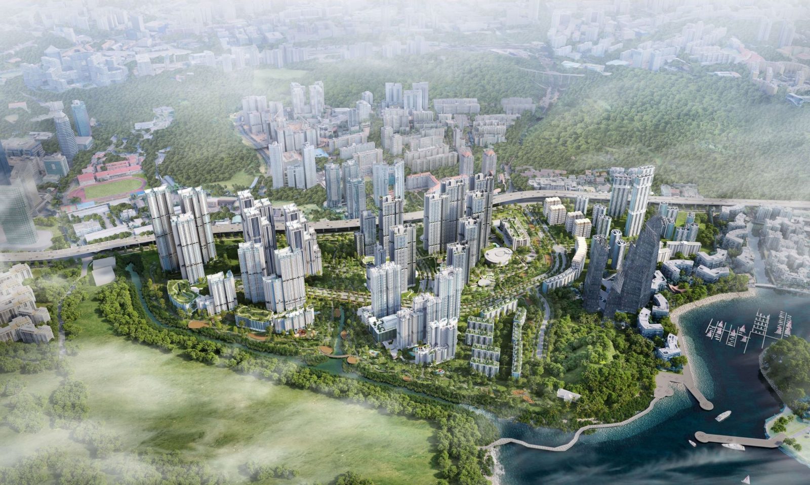 1 Aerial with clouds