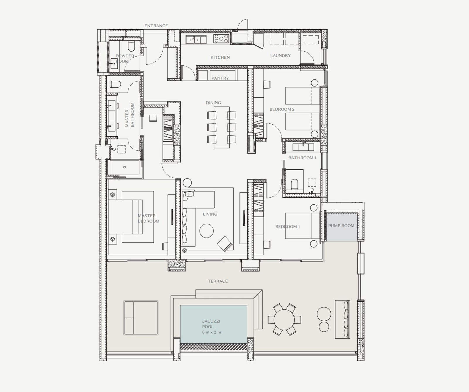 Kiara Reserve Residences 3 Bedroom Floorplan