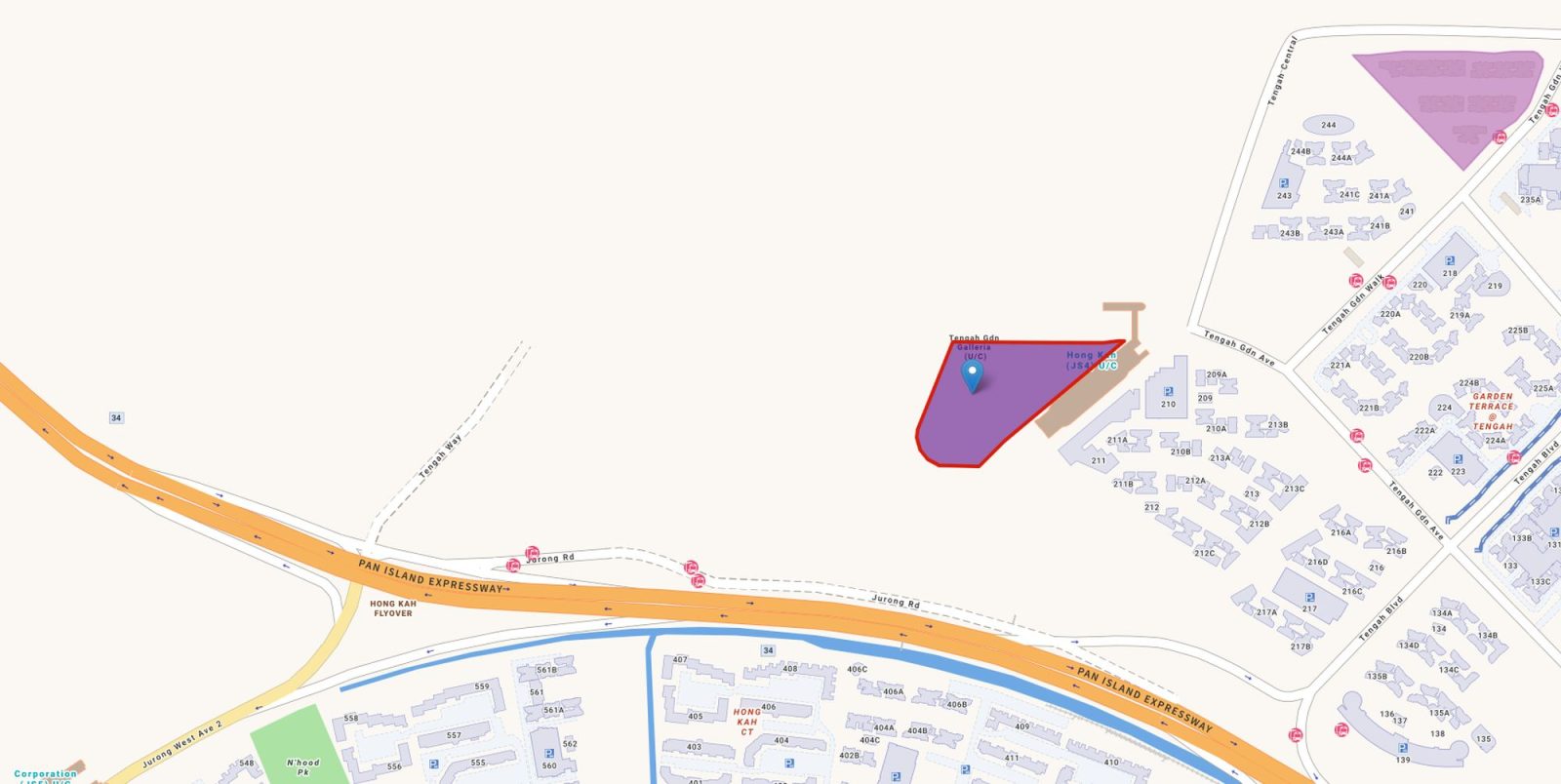 Tengah Garden Residences map