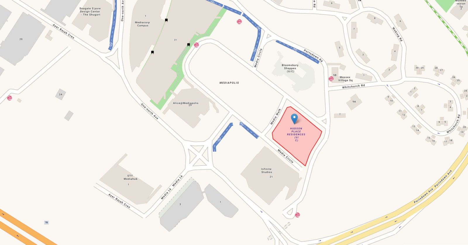 Hudson Place Residences map