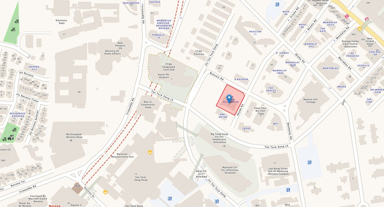 The Serra Residences map