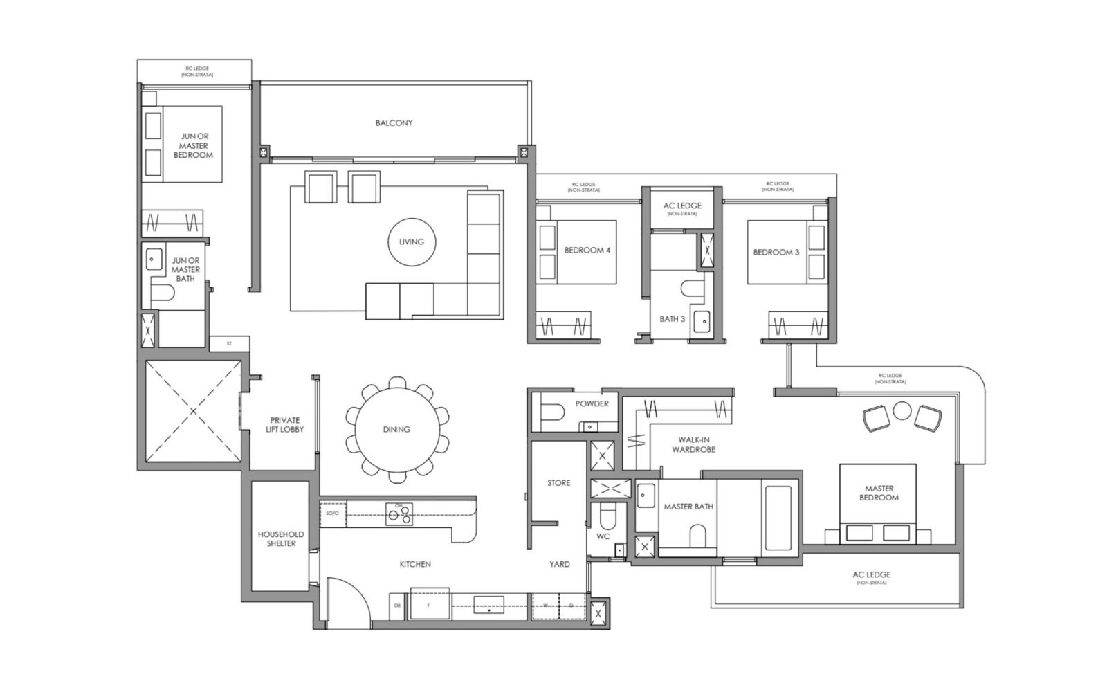 Type D2 floor plan