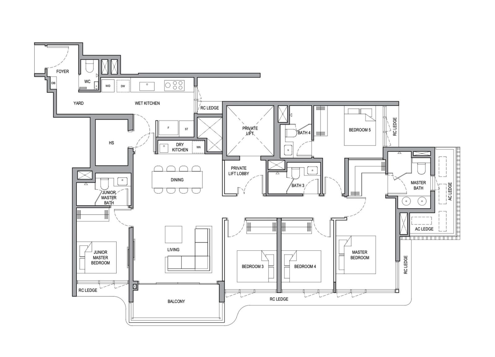 Vela Bay 5BRPL Floor Plan
