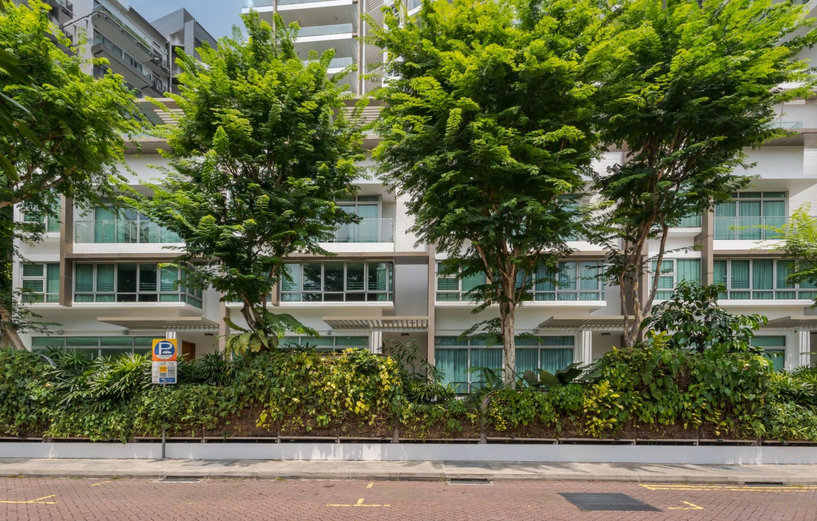 Emerald Hill frontage of townhouses
