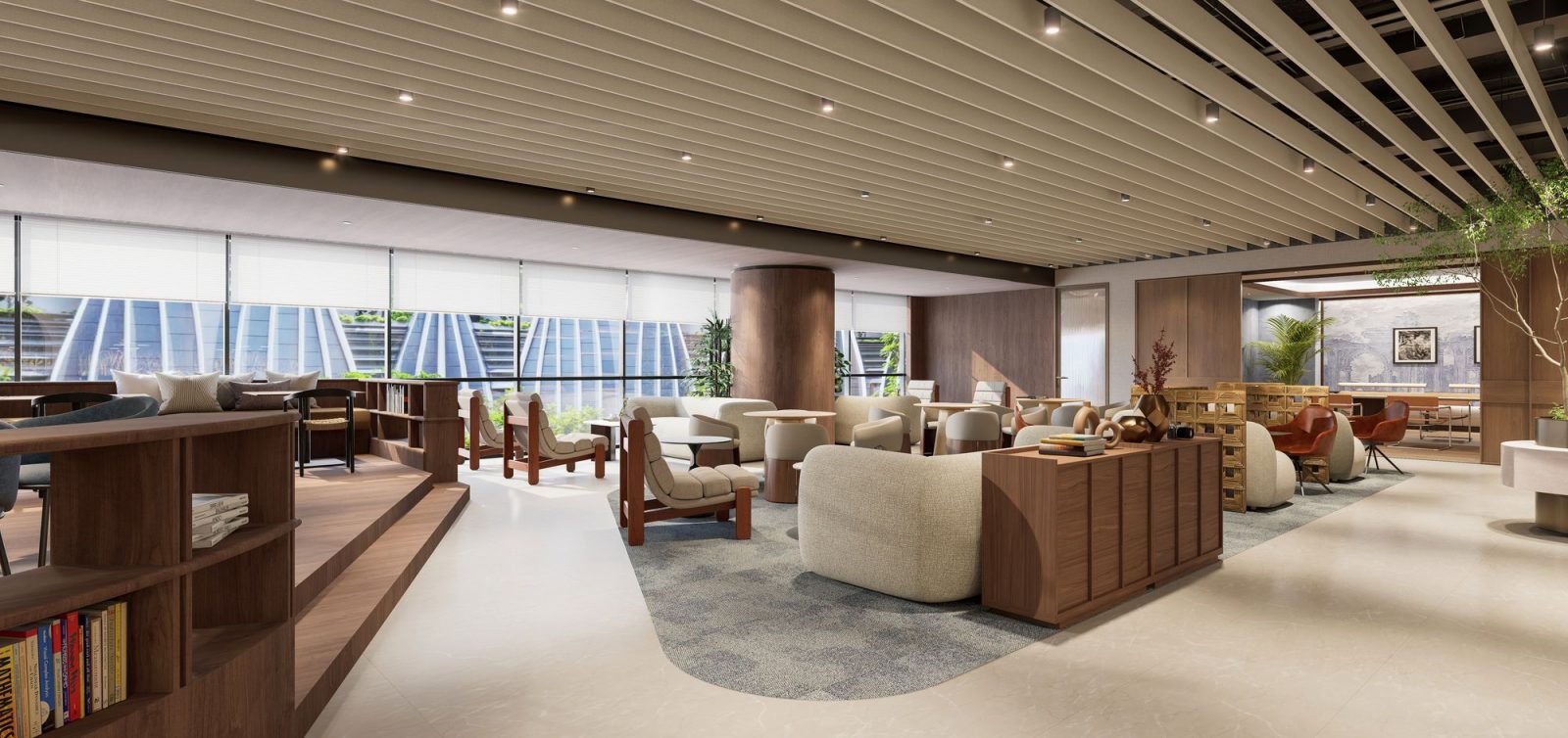 The Landing Room L7 AS BOS (Wide View with Conference Hall angle)