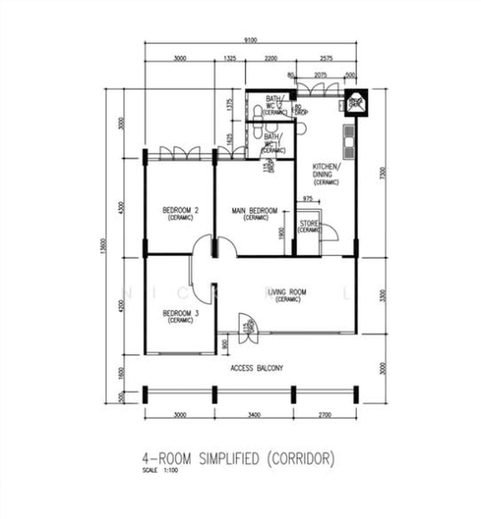 Yishun Flat Resale Floorplan