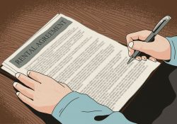 Rental Agreement Blurred
