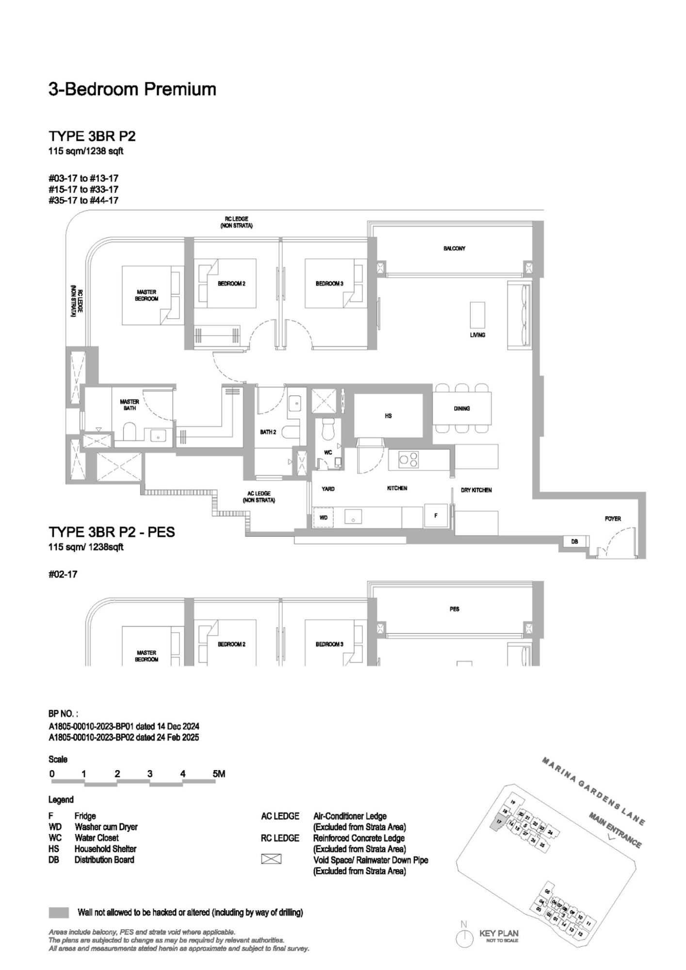 ONE MARINA GARDENS 3 Bedroom Floorplan