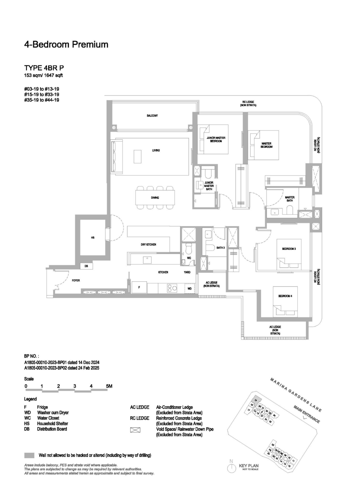 ONE MARINA GARDENS 4 Bedroom Floorplan
