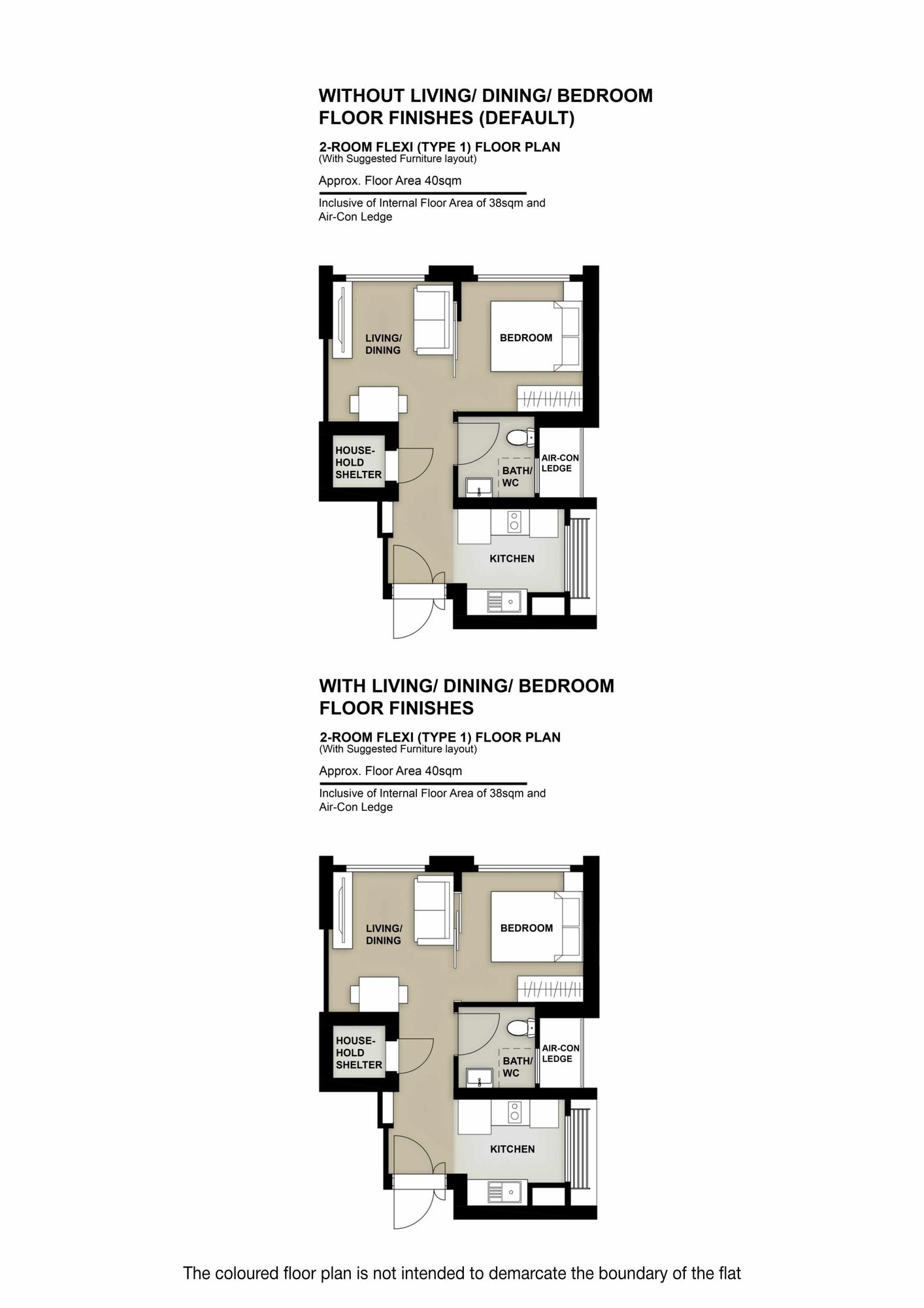 Lakeview Cascadia 2 Room Flexi Type 1