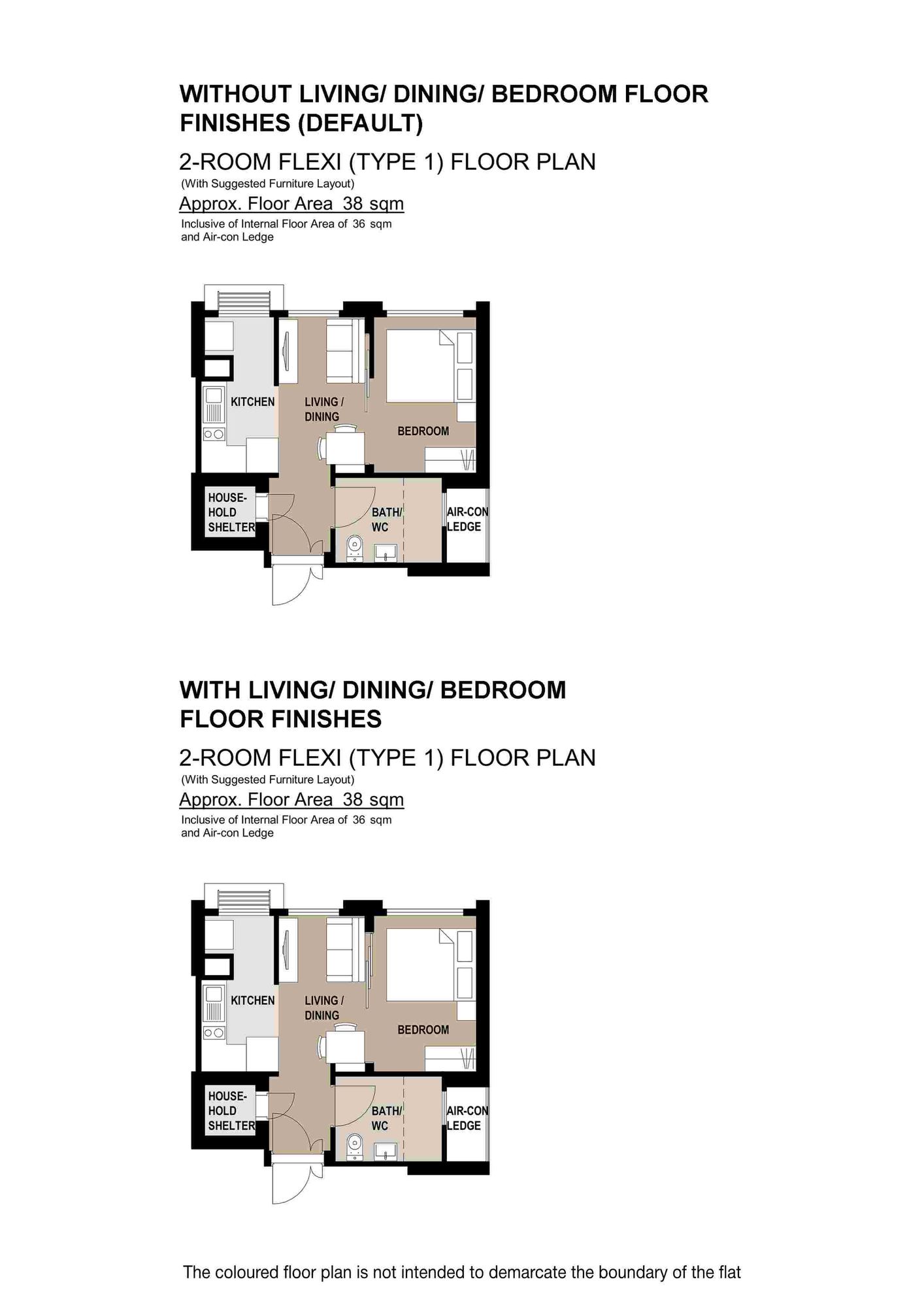 Kebun Baru Breeze 2 Room Flexi Type 1