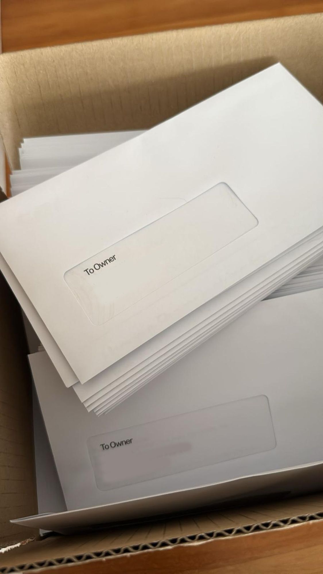Letters to owner