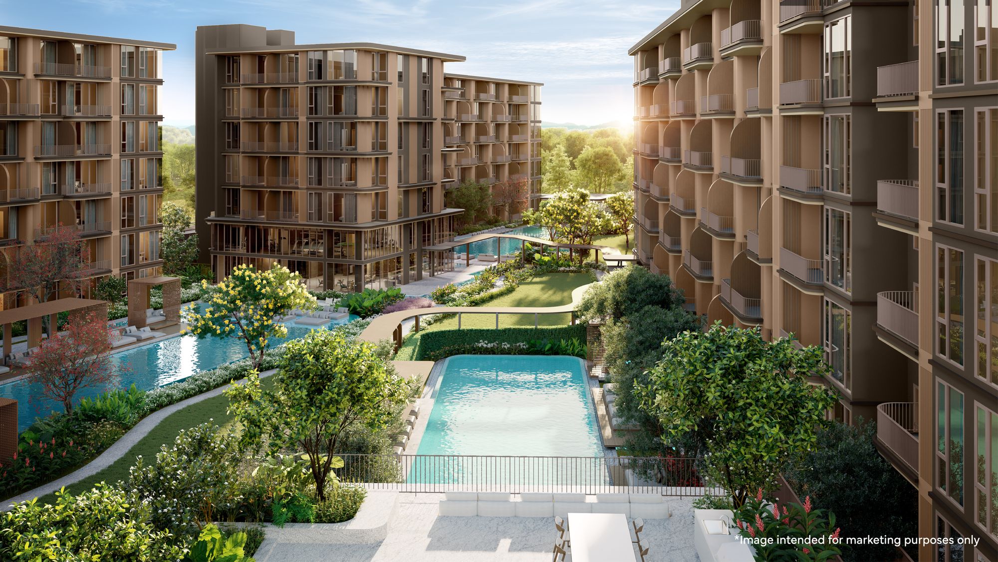 PEYLAA Internal Courtyard from above lobby