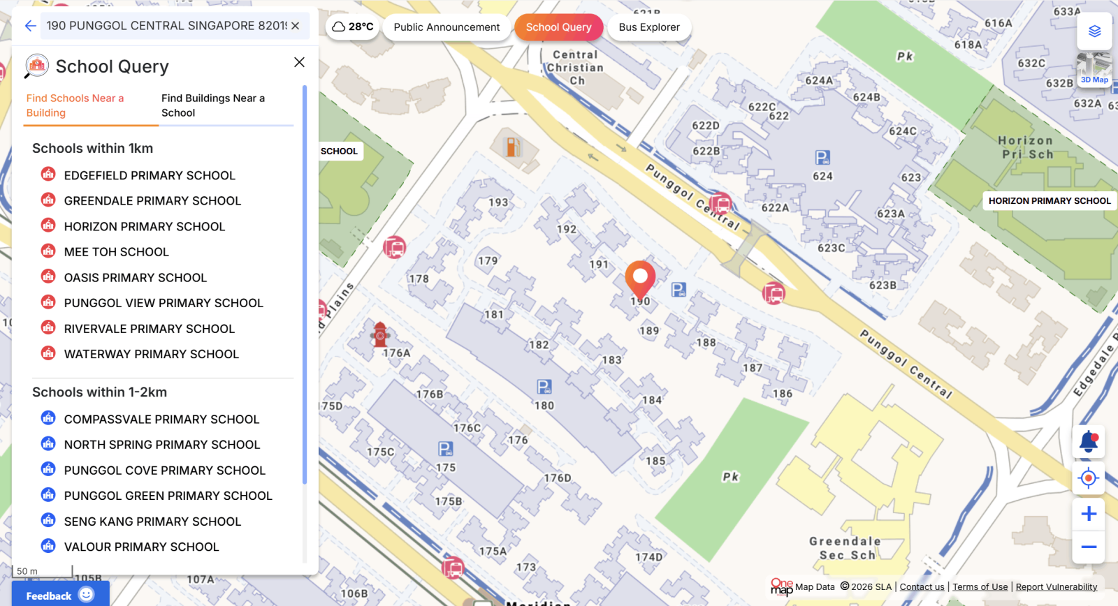 Punggol executive flat map